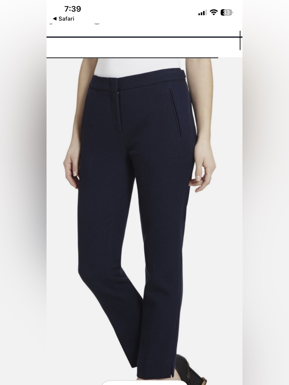 BCBGMaxAzria Men's Navy Textured Dress Pants - Picture 4 of 4